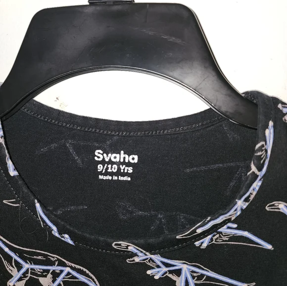 Svaha | Girls 9/10 Glow-in-the-Dark Dinosaur Fossils/Skeleton Dress - Picture 3 of 3